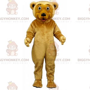 Costume de mascotte BIGGYMONKEY™ d'ours au poil beige et yeux