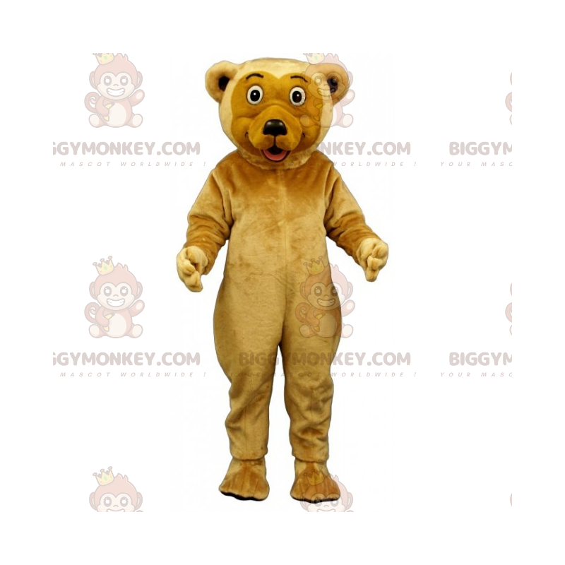 Bear BIGGYMONKEY™ Mascot Costume with Beige Hair and Round Eyes Bear BIGGYMONKEY™ Mascot Costume with Beige Hair and Round Eyes