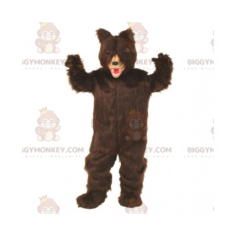 Dark Brown Haired Bear BIGGYMONKEY™ Mascot Costume - Dark Brown Haired Bear BIGGYMONKEY™ Mascot Costume -