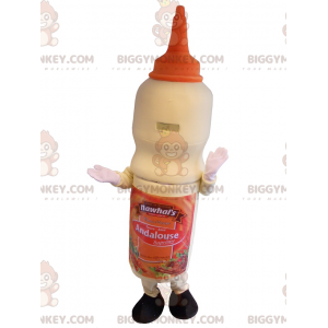 Costume de mascotte BIGGYMONKEY™ de grand pot de sauce pour