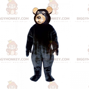 Traje de mascote de urso BIGGYMONKEY™ com cabelo preto e