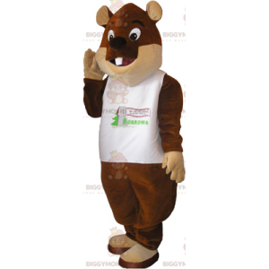 Traje de mascote de urso BIGGYMONKEY™ com uniforme de policial