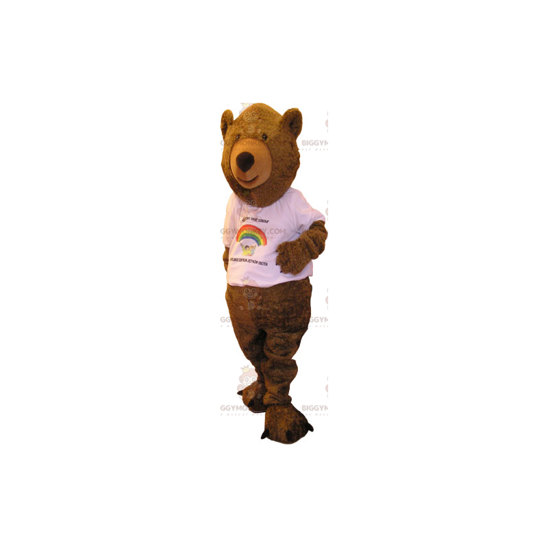 Traje de mascote de urso BIGGYMONKEY™ com camiseta – Traje de mascote de urso BIGGYMONKEY™ com camiseta –