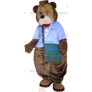 Traje de mascote Bear BIGGYMONKEY™ com roupa e bolsa de