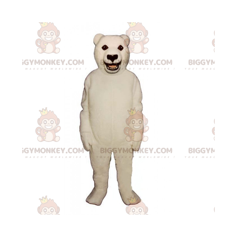 Costume da mascotte BIGGYMONKEY™ con orso bianco e occhi neri - Costume da mascotte BIGGYMONKEY™ con orso bianco e occhi neri -