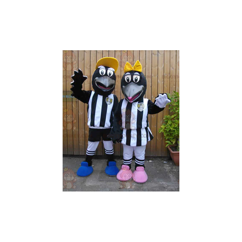 2 BIGGYMONKEY™s mascot black crows in sportswear – 2 BIGGYMONKEY™s mascot black crows in sportswear –
