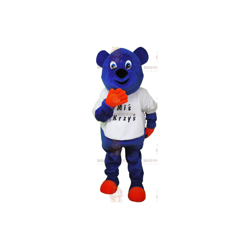 Στολή μασκότ BIGGYMONKEY™ Blue Bear T-shirt - Μασκότ αρκούδας - BIGGYMONKEY_017303 - BiggyMonkey.com
