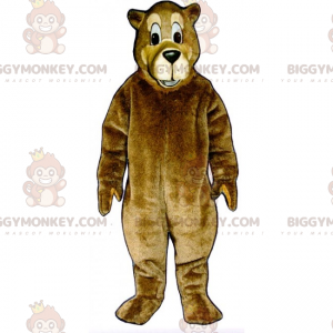 Traje de mascote BIGGYMONKEY™ Urso Pardo com Focinho Longo –