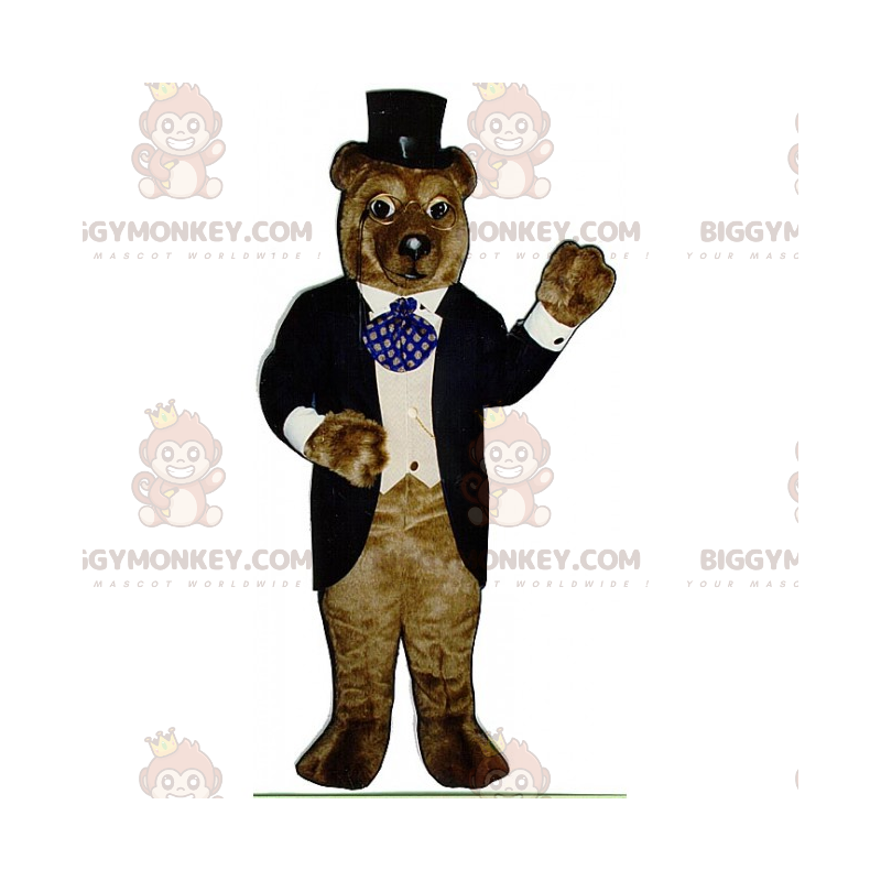 Kostium maskotka brunatny miś BIGGYMONKEY™ w sukni galowej - Kostium maskotka brunatny miś BIGGYMONKEY™ w sukni galowej -