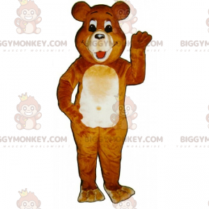 Στολή μασκότ BIGGYMONKEY™ με καφέ και καφέ αρκουδάκι -