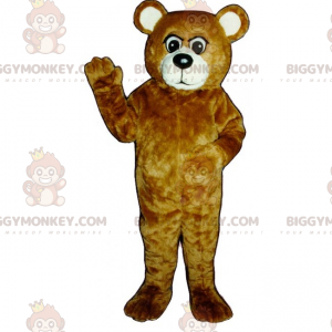 Καφέ και Λευκή Στολή Μασκότ BIGGYMONKEY™ - Biggymonkey.com