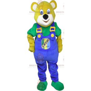 Bear In Overalls BIGGYMONKEY™ maskotkostume - Bjørn maskot - BIGGYMONKEY_017317 - BiggyMonkey.com