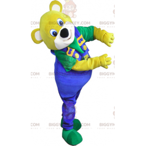 Bear In Overalls BIGGYMONKEY™ maskotkostume - Bjørn maskot - BIGGYMONKEY_017317 - BiggyMonkey.com