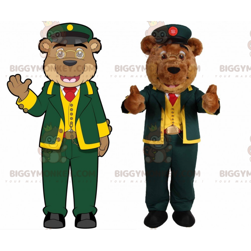 Traje de mascote Bear BIGGYMONKEY™ com roupa de controlador –