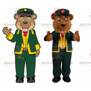 Costume de mascotte BIGGYMONKEY™ d'ours en tenue de contrôleur
