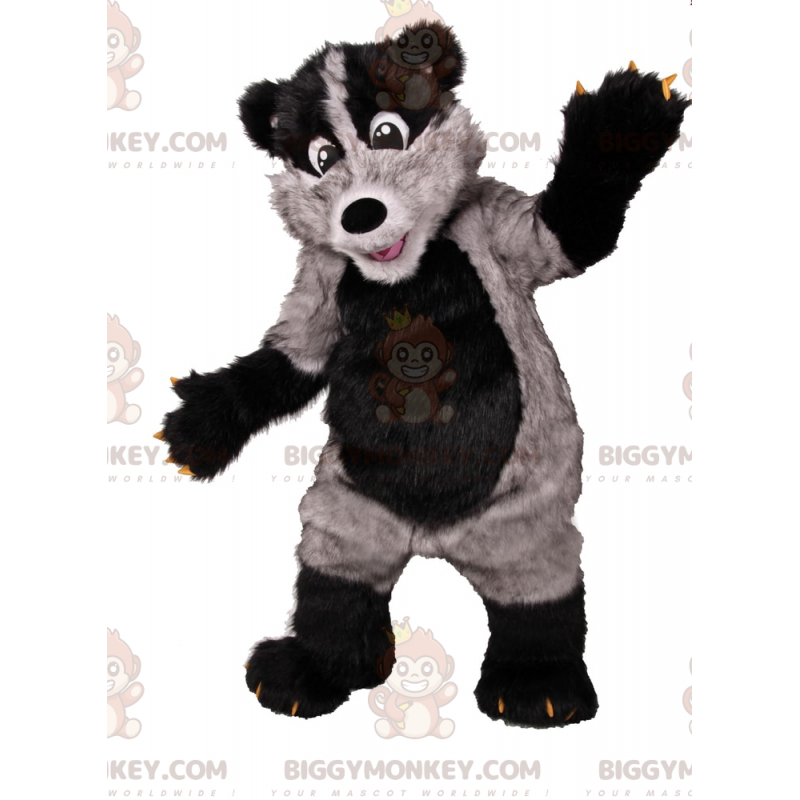 Grå och svart björn BIGGYMONKEY™ maskotdräkt - BiggyMonkey Grå och svart björn BIGGYMONKEY™ maskotdräkt - BiggyMonkey