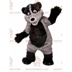 Kostým maskota šedého a černého medvěda BIGGYMONKEY™ –