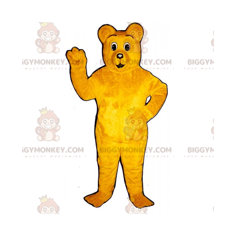 Costume da mascotte dell'orso giallo BIGGYMONKEY™ - Costume da mascotte dell'orso giallo BIGGYMONKEY™ -