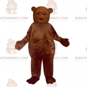 Blødt lodnet brun bjørn BIGGYMONKEY™ maskotkostume -