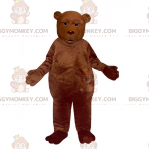 Zachte harige bruine beer BIGGYMONKEY™ mascottekostuum -