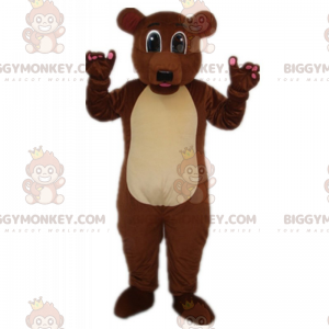 Brown Bear Light Belly BIGGYMONKEY™ Maskottchen-Kostüm - Bärenmaskottchen - BIGGYMONKEY_017330 - BiggyMonkey.com