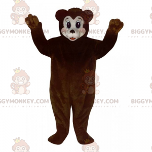 Fantasia de mascote BIGGYMONKEY™ com rosto branco de urso pardo