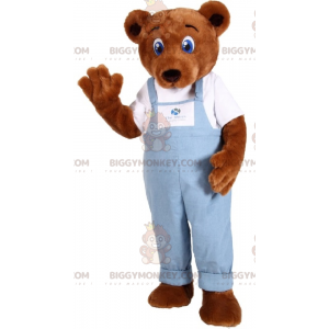 BIGGYMONKEY™ Blue Eyes Entzückendes Bären-Maskottchen-Kostüm -