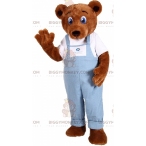 BIGGYMONKEY™ Blue Eyes Adorable Bear Mascot Costume –