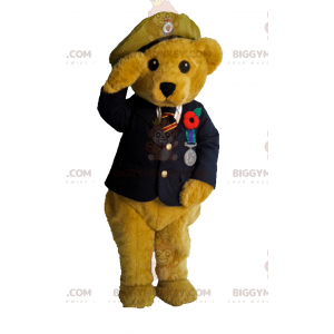 Στολή μασκότ BIGGYMONKEY™ Old Soldier Cub - Μασκότ αρκούδας - BIGGYMONKEY_017352 - BiggyMonkey.com