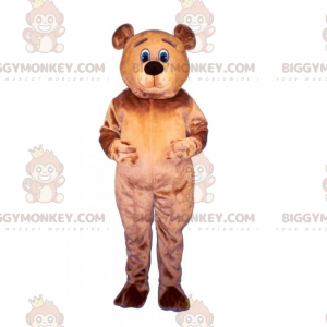 Traje de mascote de urso BIGGYMONKEY™ com olhos azuis e pele