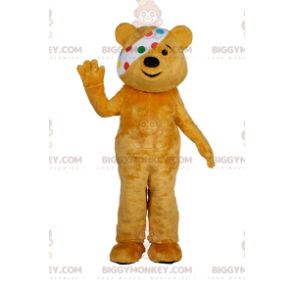 BIGGYMONKEY™ Bear μασκότ κοστούμι Duo με κεφαλόδεσμο πουά με δεξί μάτι - Μασκότ αρκούδας - BIGGYMONKEY_017361 - BiggyMonkey.com