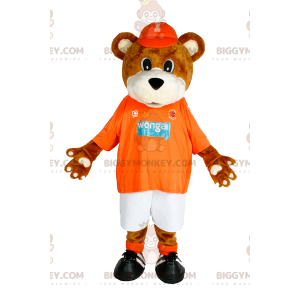 Bär BIGGYMONKEY™ Maskottchen-Kostüm mit Mütze und