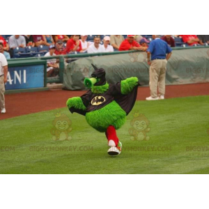 Alle Furry Green Monster BIGGYMONKEY™ maskotkostyme utkledd som Batman - Monster maskot - BIGGYMONKEY_02130 - BiggyMonkey.com