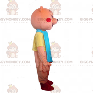 Traje de mascote de filhote rosa BIGGYMONKEY™ com roupa