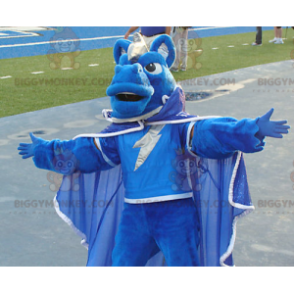 Blue Horse BIGGYMONKEY™ Mascot Costume Dressed With Cape –