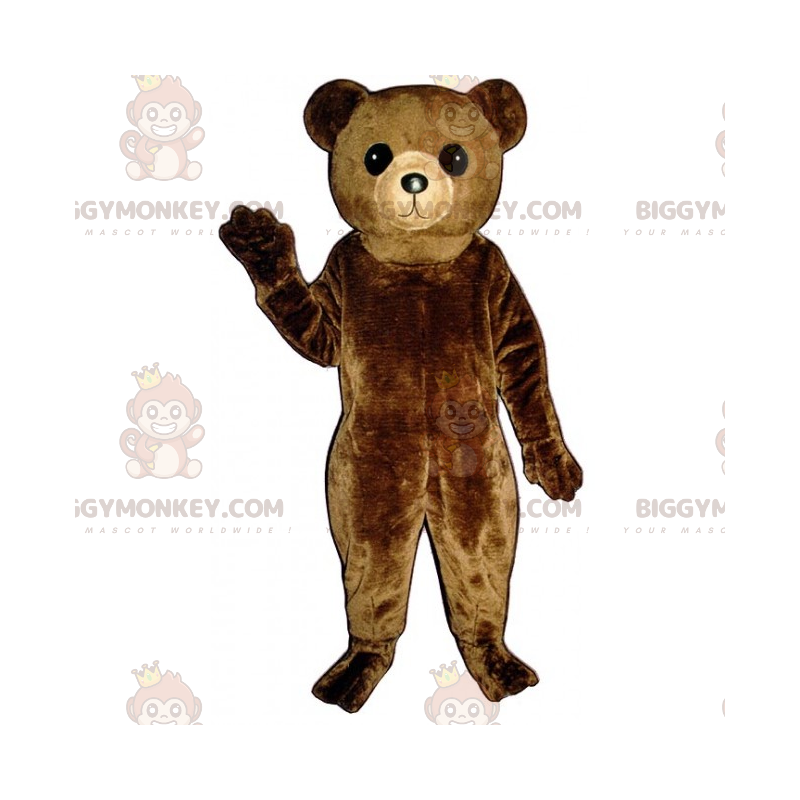 Costume de mascotte BIGGYMONKEY™ d'ourson brun avec une grosse Costume de mascotte BIGGYMONKEY™ d'ourson brun avec une grosse