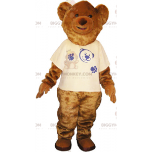 Brown Bear Cub BIGGYMONKEY™ Mascot Costume With Tee Shirt -