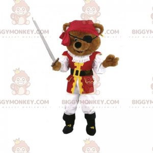 Traje de mascote de filhote de pirata BIGGYMONKEY™ com espada –