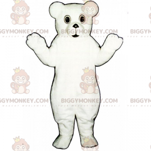 Helvit mjuk björn BIGGYMONKEY™ maskotdräkt - BiggyMonkey maskot