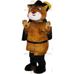 BIGGYMONKEY™ Puss in Boots Mascot Costume with Cape -