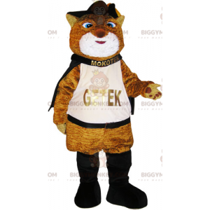 Fantasia de mascote de gato com bota marrom BIGGYMONKEY™ –