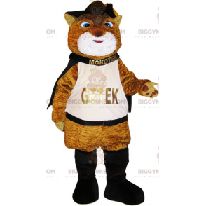 Fantasia de mascote de gato com bota marrom BIGGYMONKEY™ –