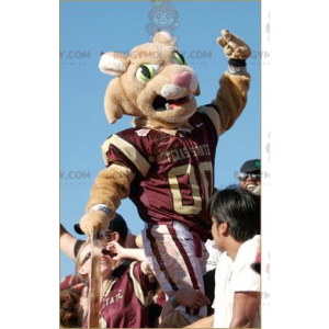 Brown Tiger BIGGYMONKEY™ Mascot Costume In Sportswear -