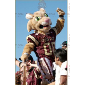 Traje de mascote Brown Tiger BIGGYMONKEY™ em roupas esportivas - Mascotes de tigre - BIGGYMONKEY_02137 - BiggyMonkey.com