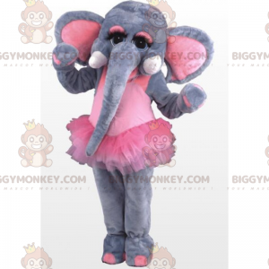 BIGGYMONKEY™ Elephant Mascot Costume In A Dancing Tutu -