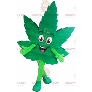 Costume de mascotte BIGGYMONKEY™ feuille de cannabis -