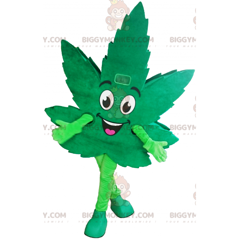 BIGGYMONKEY™ Cannabis Bladmaskot kostume - Biggymonkey.com