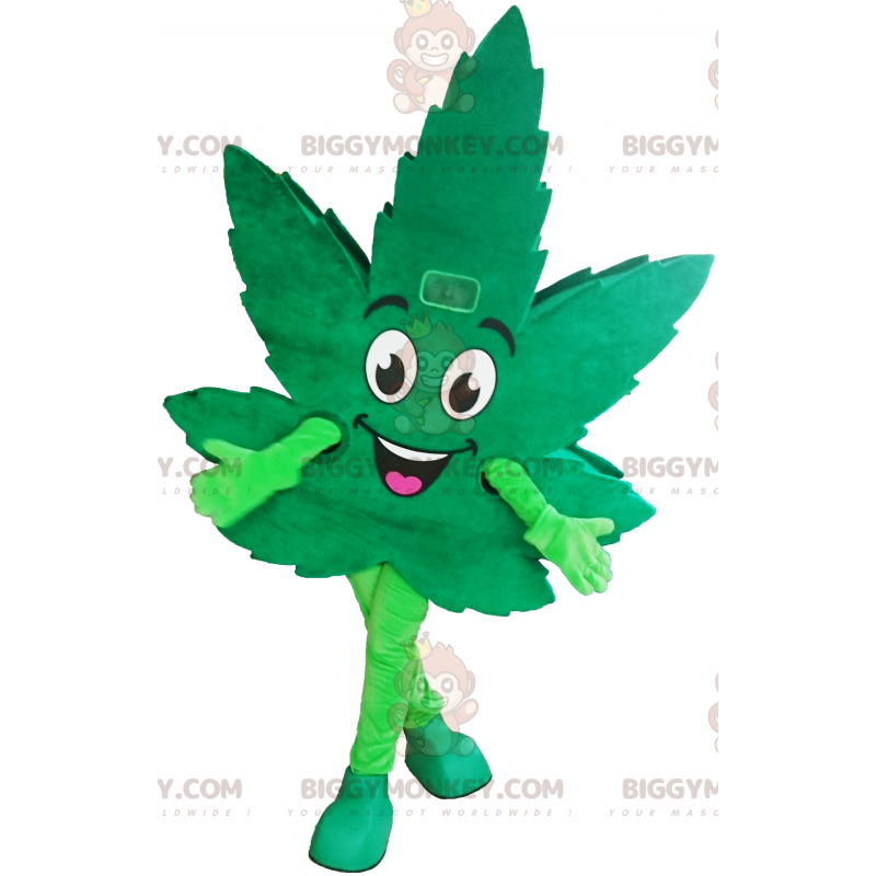 Disfraz de mascota de hoja de cannabis BIGGYMONKEY™ - Disfraz de mascota de hoja de cannabis BIGGYMONKEY™ -