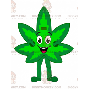 Costume de mascotte BIGGYMONKEY™ feuille de cannabis -