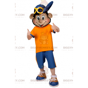 BIGGYMONKEY™ boy mascot costume with blue cap - Biggymonkey.com